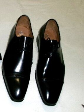 PS by PAUL SMITH Robin Black Leather Cap Toe Lace-Up Shoes Size 7
